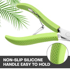 TEAORB professional cuticle clipper demonstrating the built in flexible spring mechanism for precise hand control.
