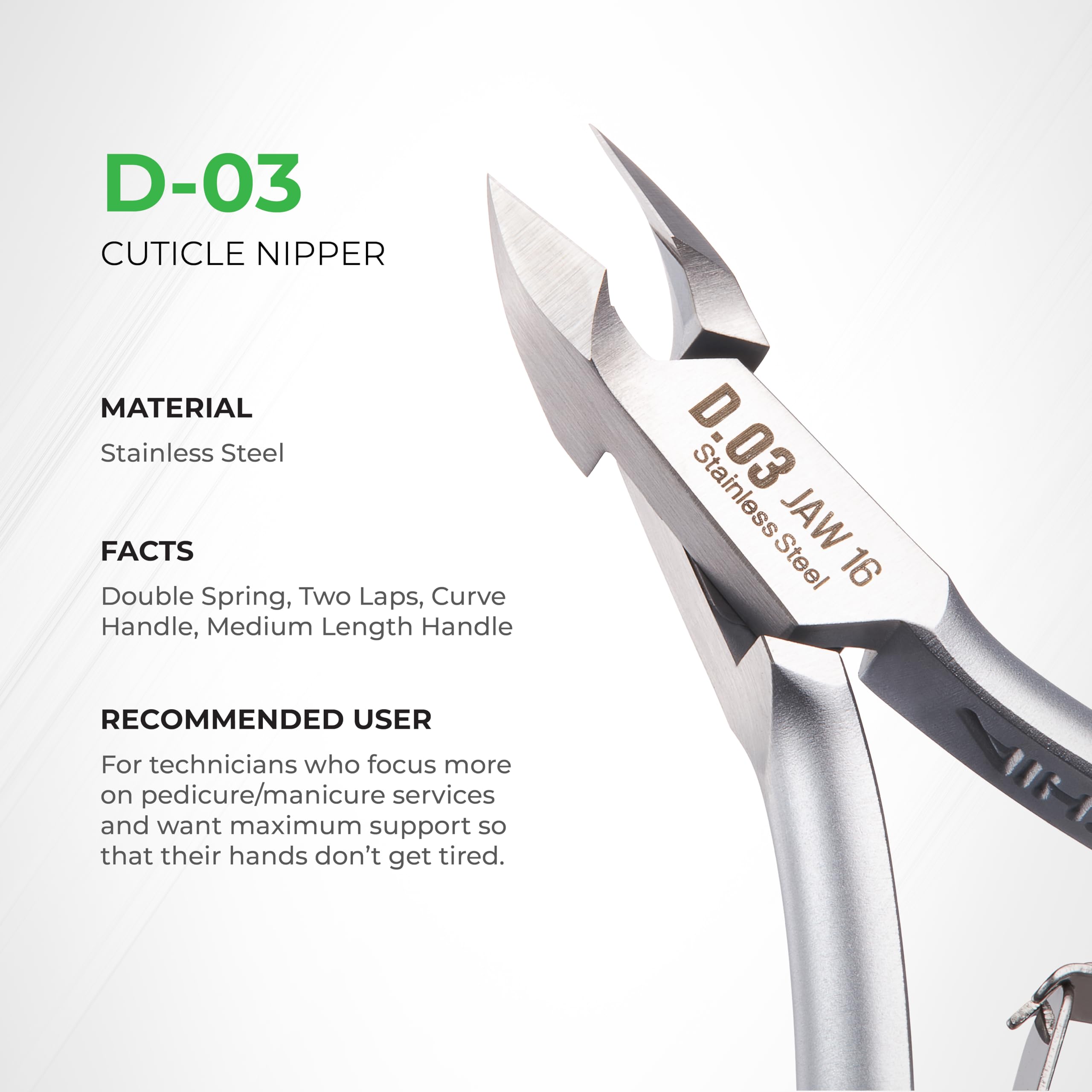 Nghia professional nail tool with ergonomic handle design