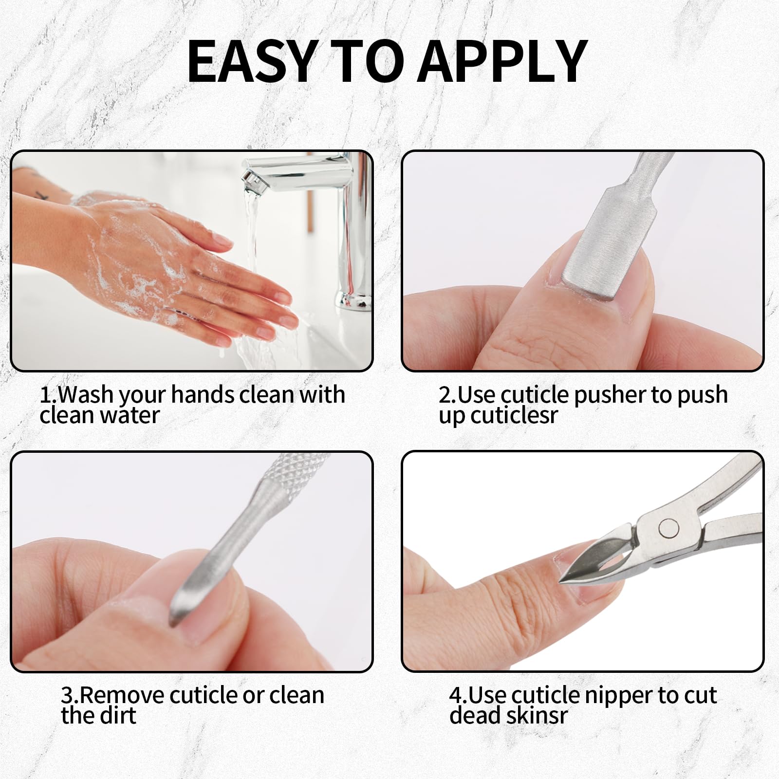 Ergonomic curved handles of the generic cuticle clipper demonstrating a secure grooming grip