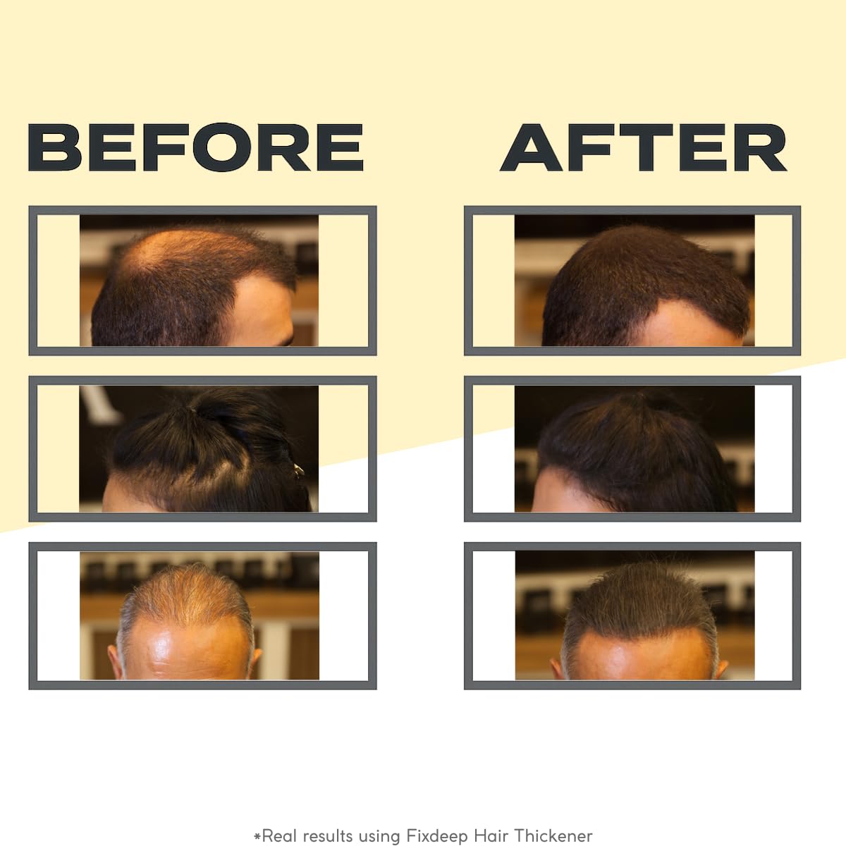 Fixdeep Hair Thickener Black powder texture and premium application pad