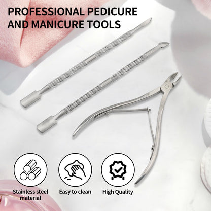 Angled jaw detail of the premium stainless steel cuticle trimmer showing the sharp alignment for precision cutting