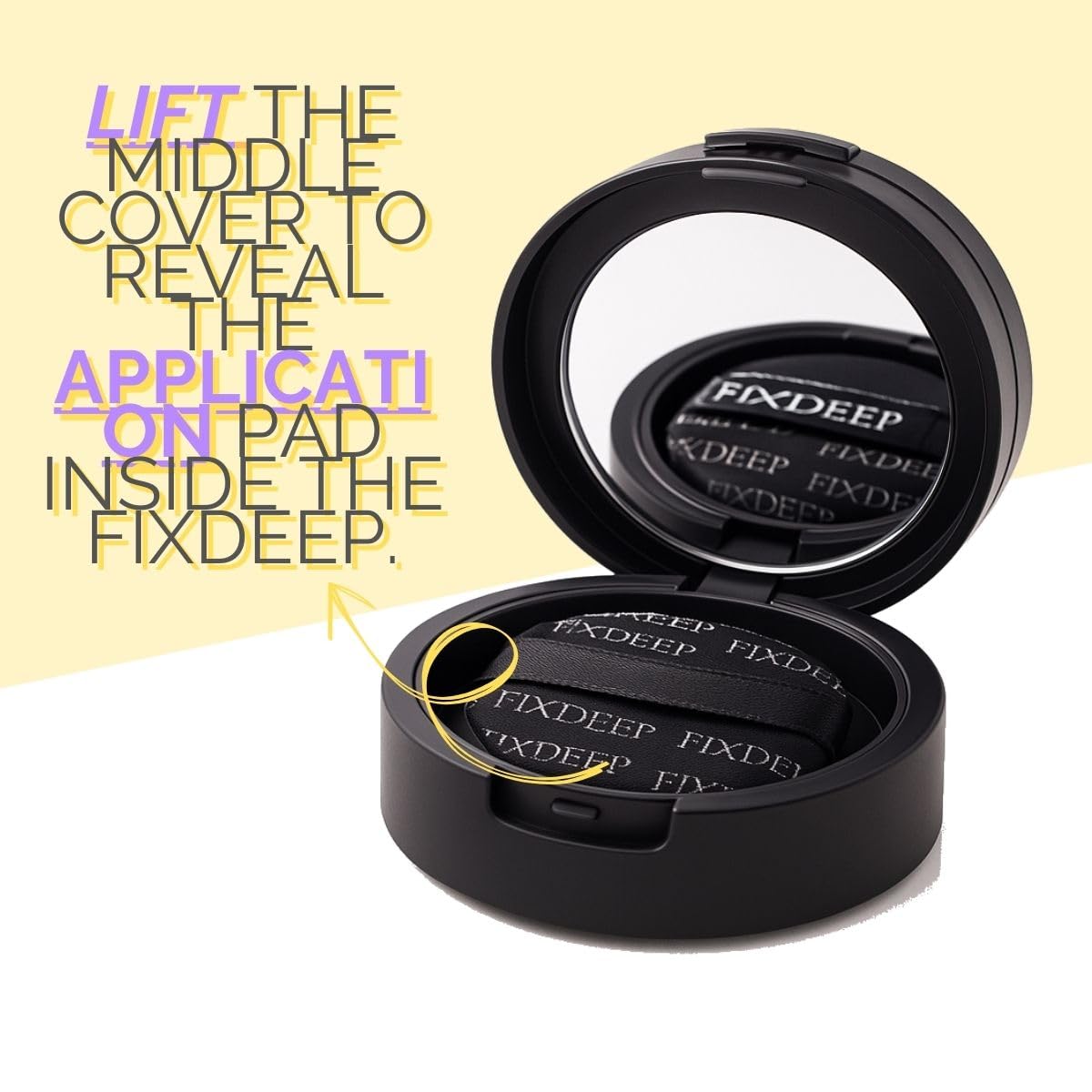 Fixdeep 14 grams instant hair thickener box packaging side view