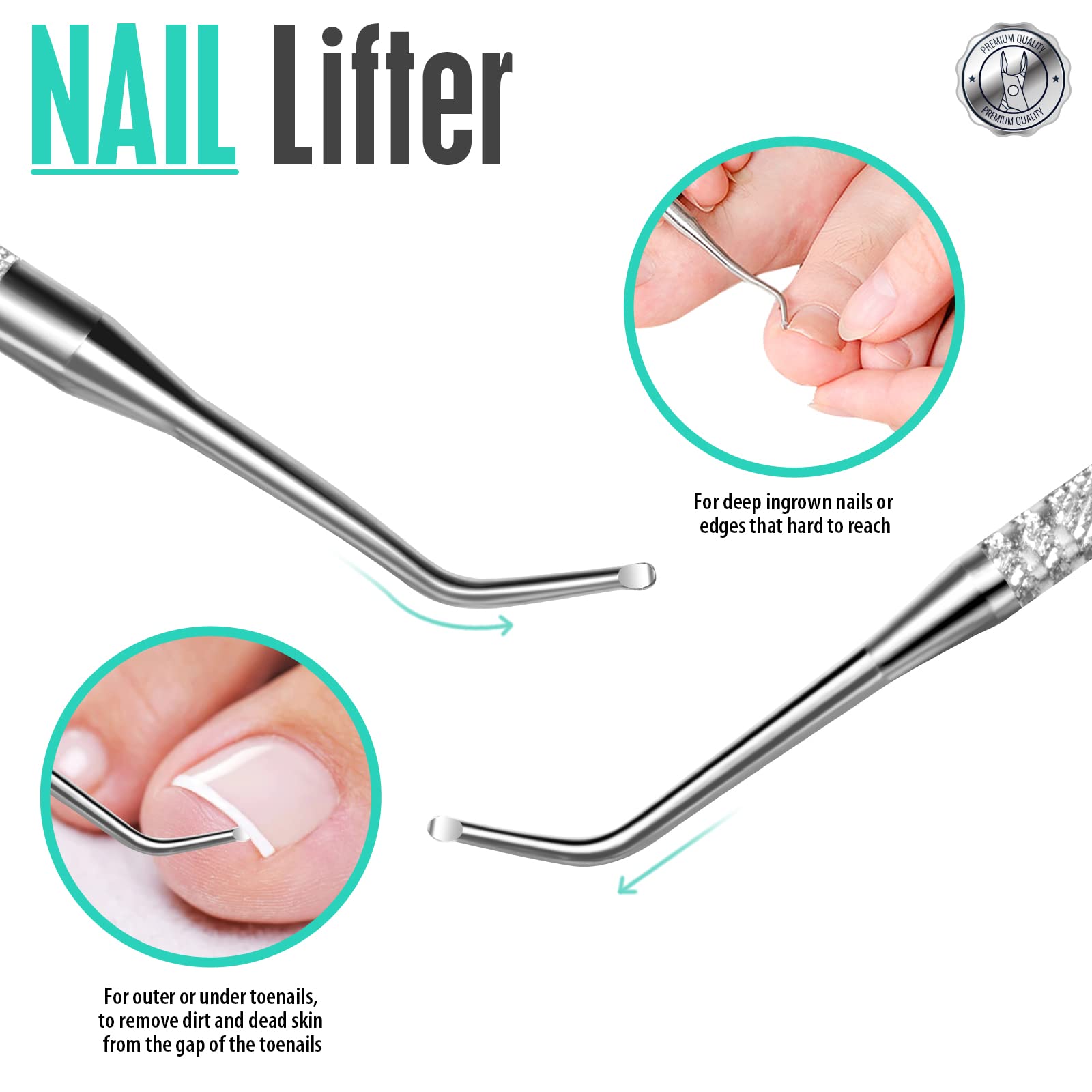 Fandamei pedicure kit tools arranged on surface