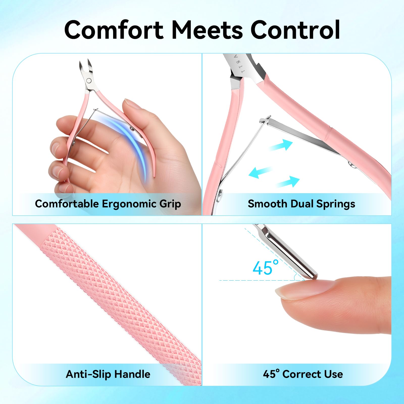 Makartt manicure tool set with protective cap