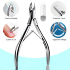 Ergonomic anti-slip handles of the Cbiumpro manicure kit showing the secure grip design for safe grooming