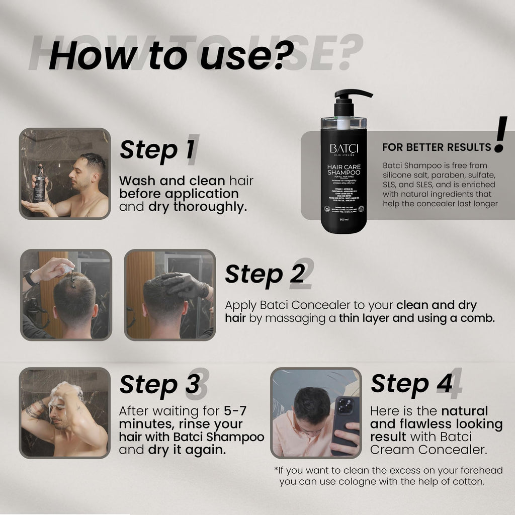 Lifestyle image of a person holding the sweat-resistant root touch-up cream