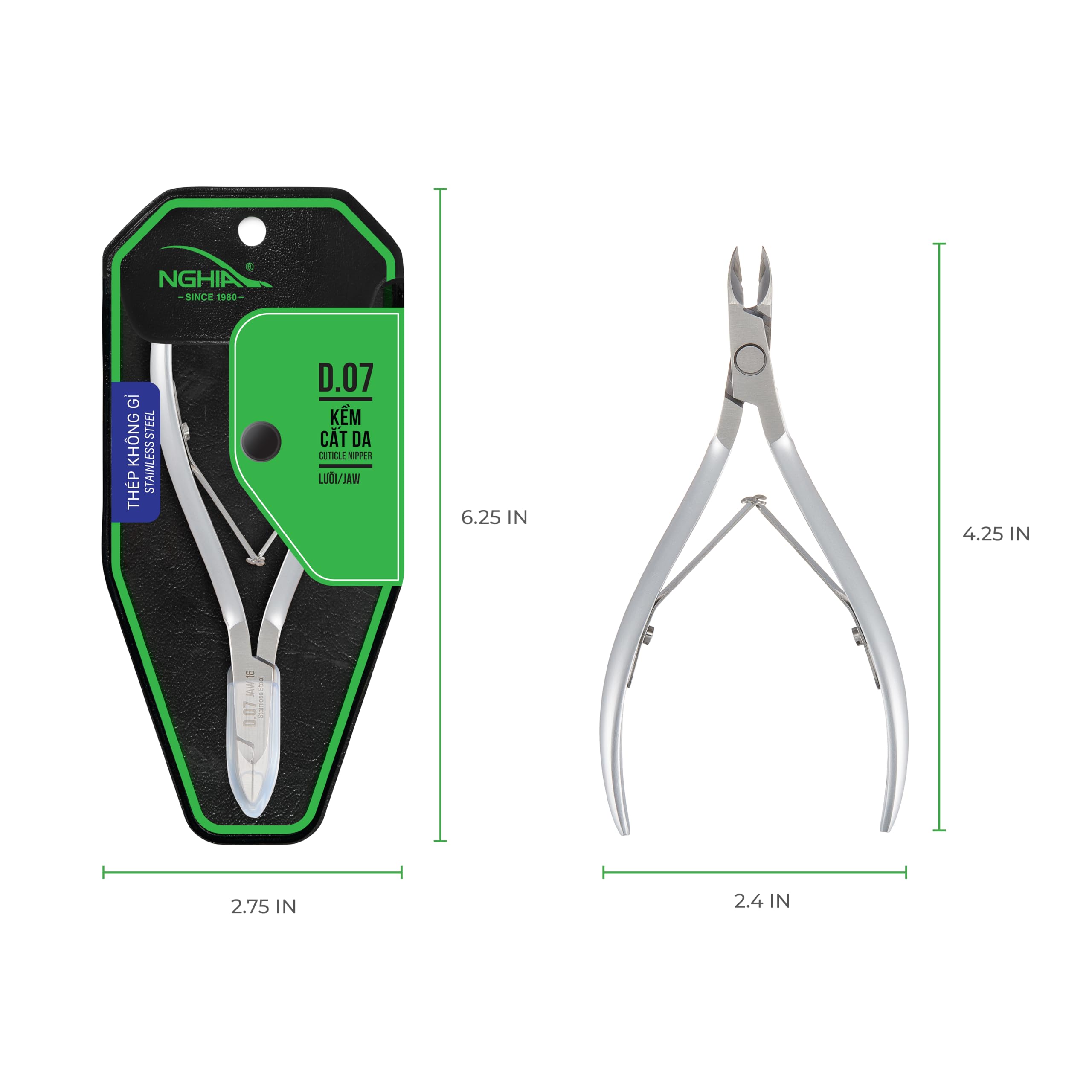 Close up of Nghia D-07 Jaw 14 precision cutting blade