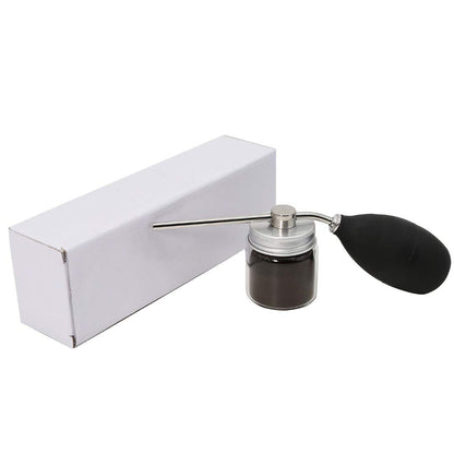 Durable hair loss concealment atomizer bottle showing one handed operation setup.