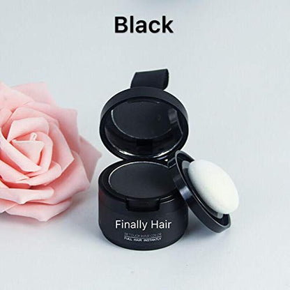 Finally Hair hairline creator shadow powder with the bottom puff applicator extracted