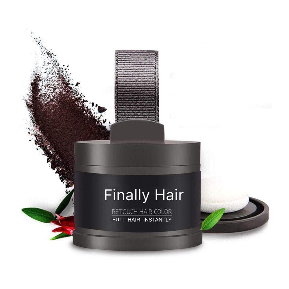 Finally Hair beard filler and eyebrow enhancer black cosmetic powder packaging
