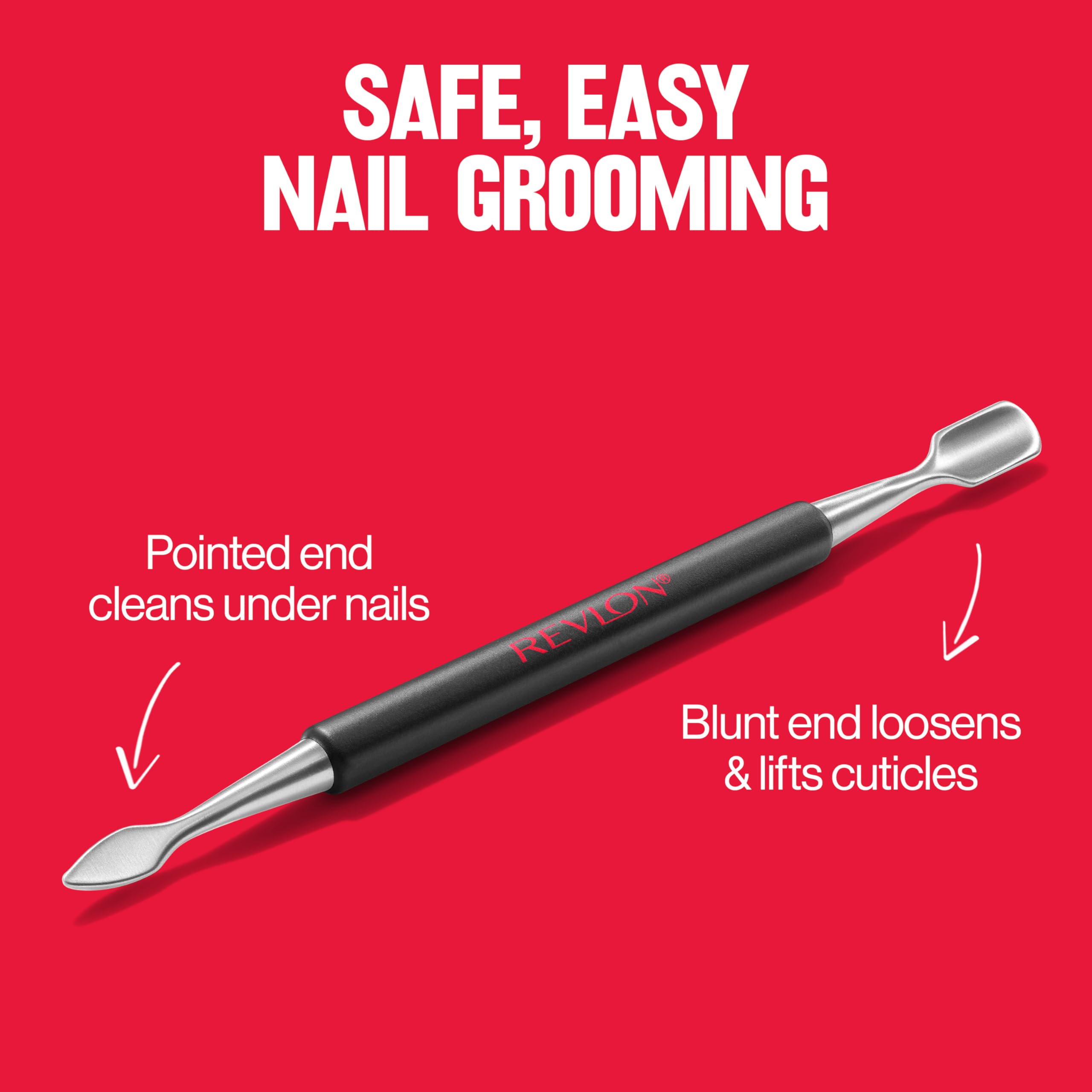 Side profile view of Revlon dual ended manicure tool