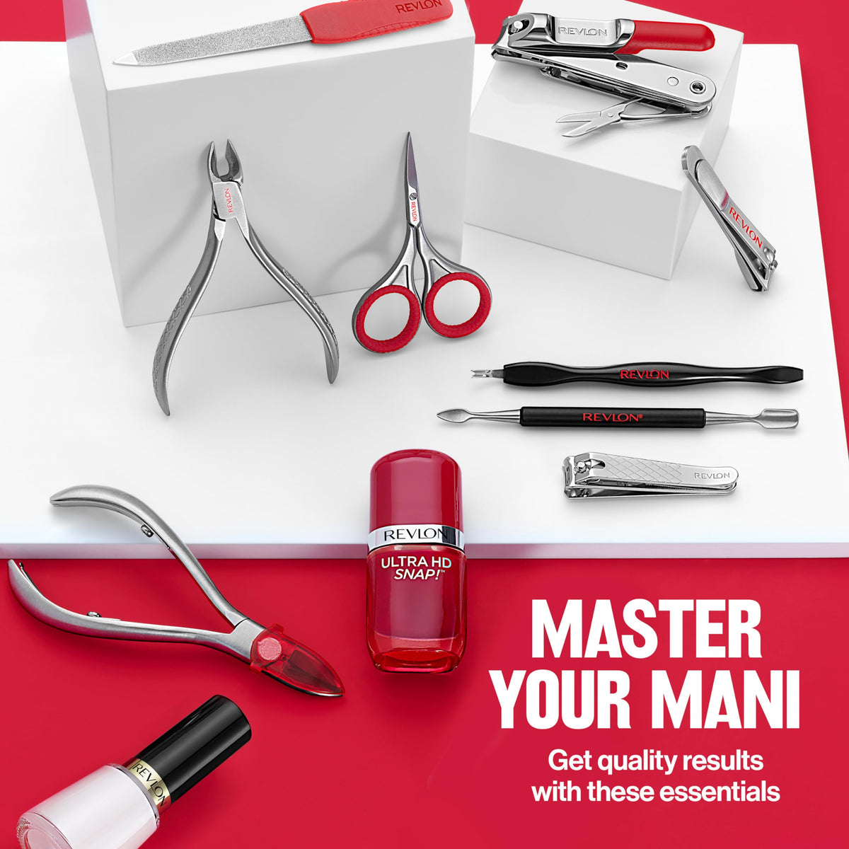 Professional stainless steel nail care tool by Revlon