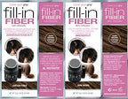 Close-up of Dark Brown hair thickening micro-fibers powder texture