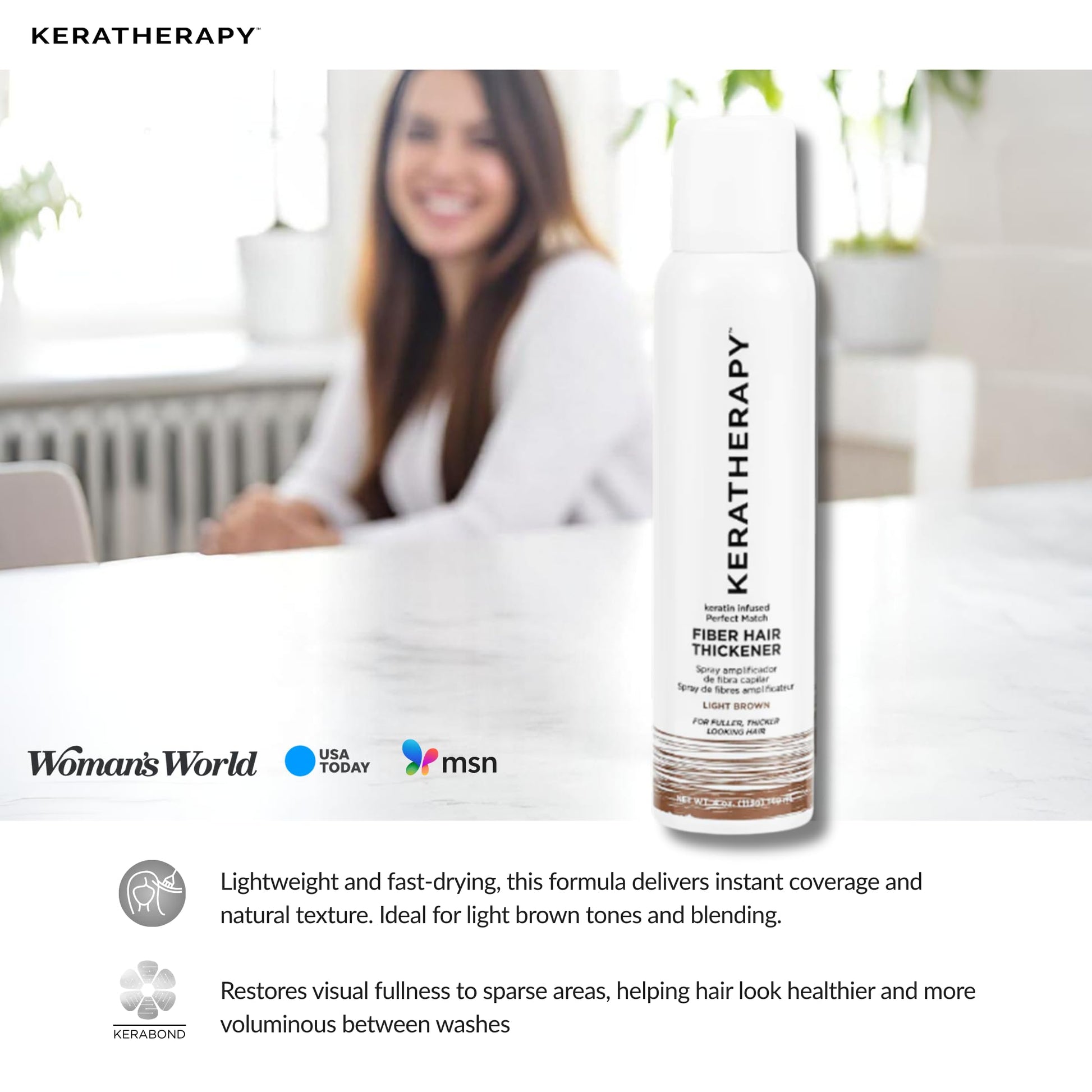 Keratherapy perfect match spray nozzle designed for precise root and scalp application
