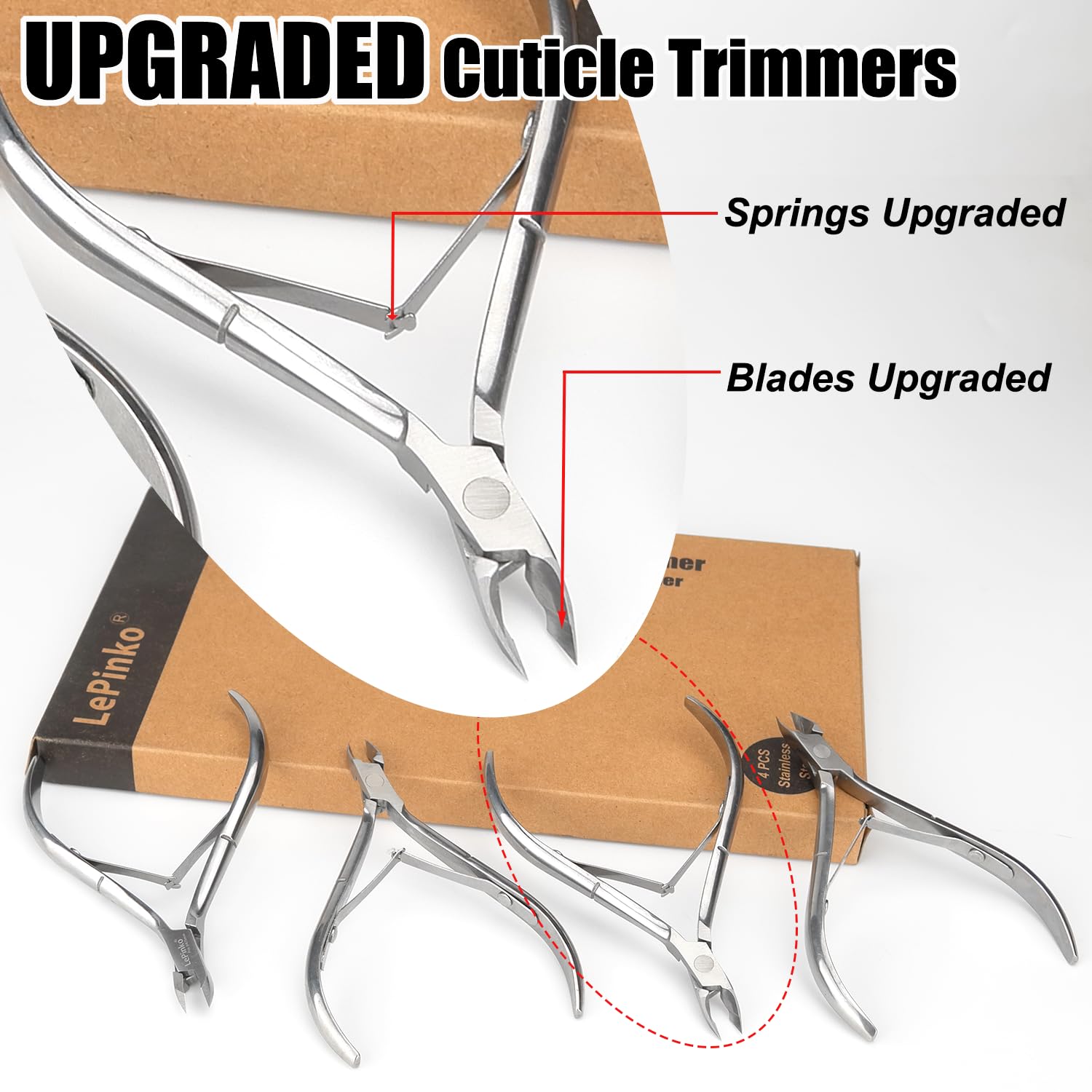 Close-up profile view of the LePinko 5mm jaw blade showing the sharp 20-degree angle design.