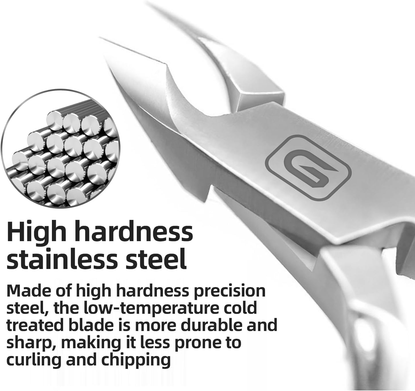 Manicurist using the 5mm jaw cuticle nipper to precisely trim excess dead skin from a fingernail bed