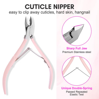 Makartt dual ended cuticle pusher tool with precision tips