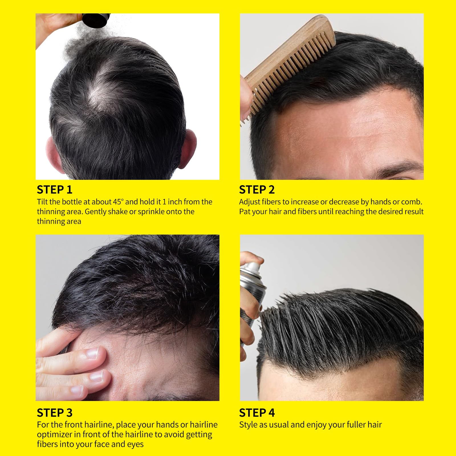 Water resistant and sweat proof demonstration of SEVICH black hair fibers.