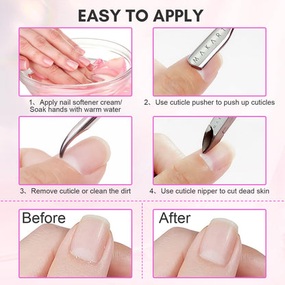 Makartt cuticle trimmer set packaging and contents display