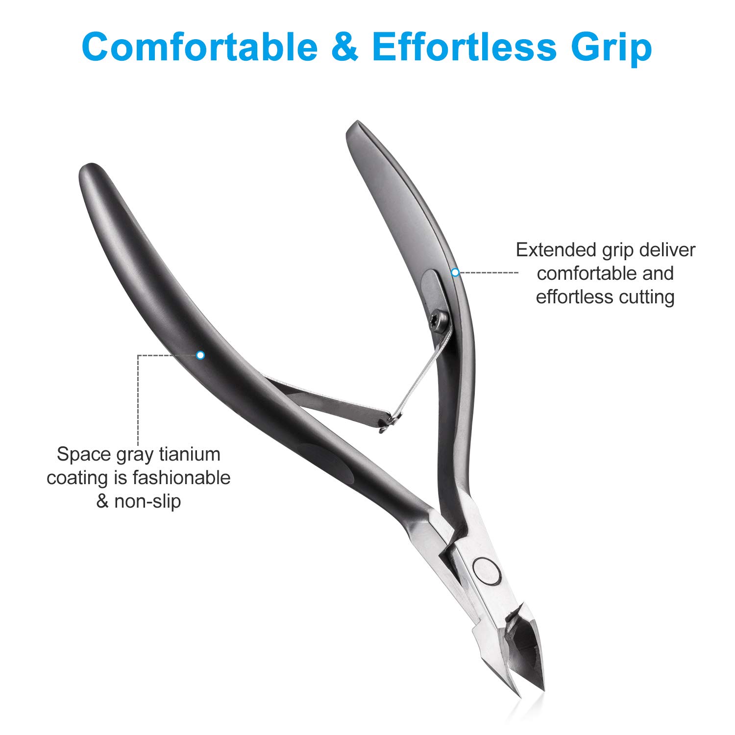 Opove X7 cuticle nippers showing precision 3/4 jaw blade
