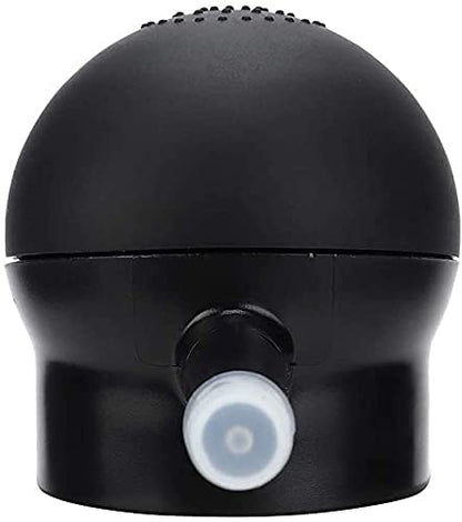 Ergonomic hair fiber atomizer nozzle for natural looking hair density