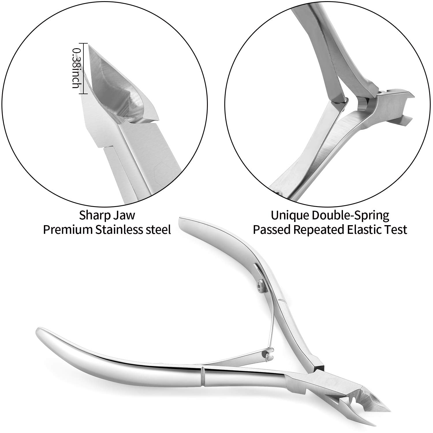 Yinyin cuticle nipper showing precision half-jaw design