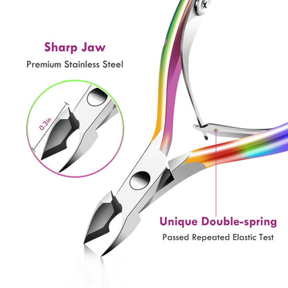 Close up of XUNXMAS professional cuticle nipper jaw