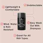 Top view of dark brown hair concealer powder for men and women.