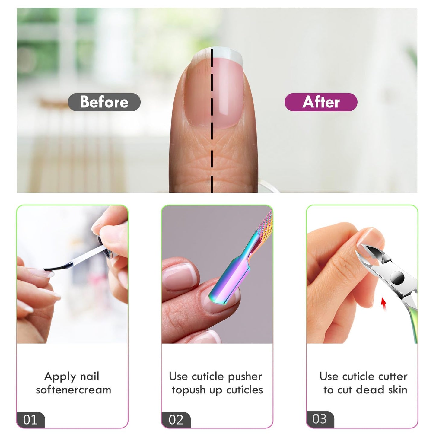 Professional nail maintenance kit for pedicure and manicure