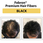 Febron Hair Building Fibers Black 30 Grams dispensing sifter cap close up