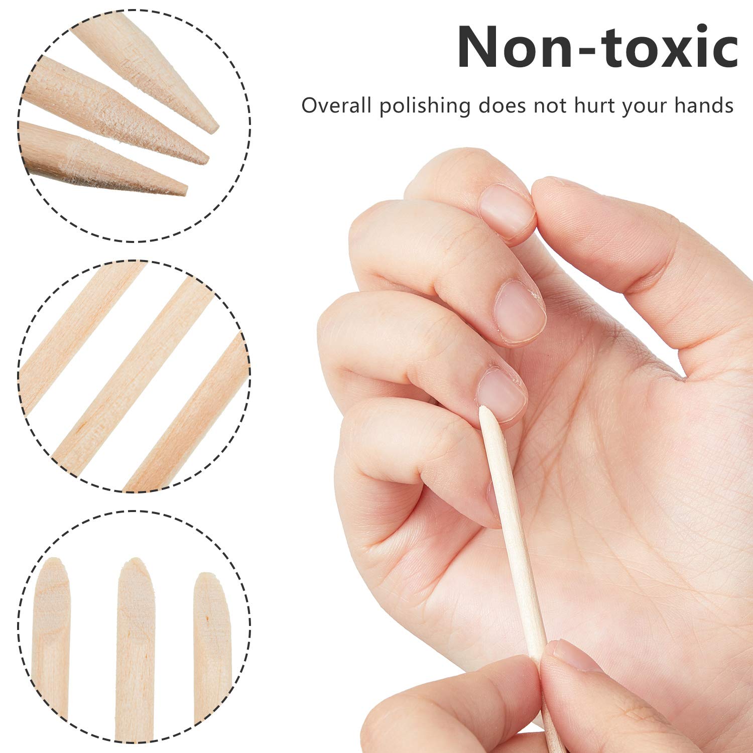Manicure tool with pointed tip for nail art and cleaning