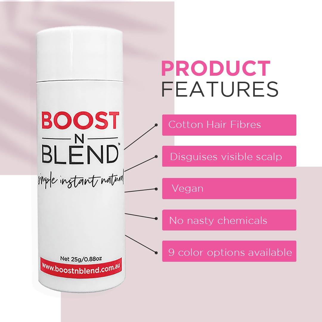 Boost N Blend hair building fibers application angle view