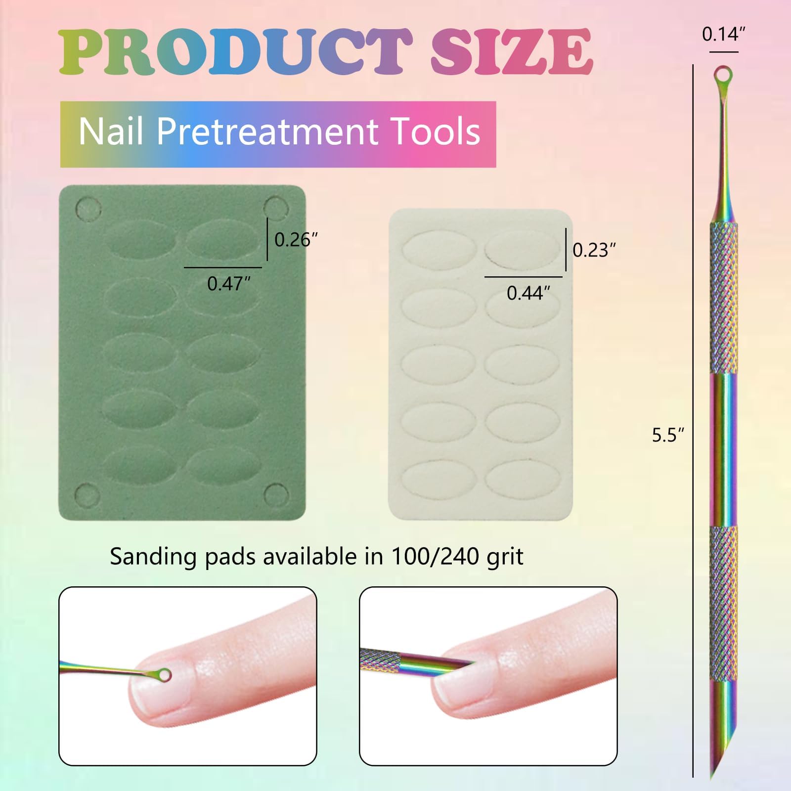 Hingtai stainless steel cuticle pusher and cleaner tool