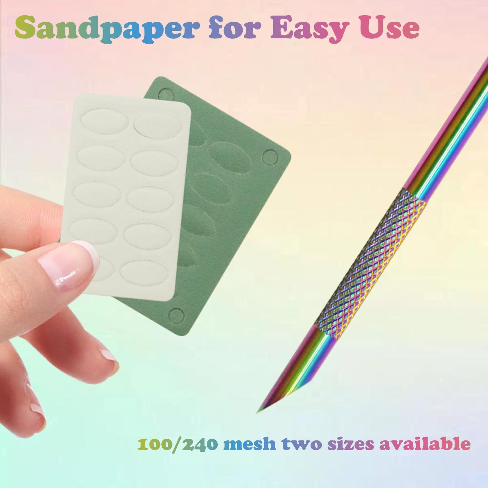 Ergonomic non-slip handle of Hingtai cuticle pusher