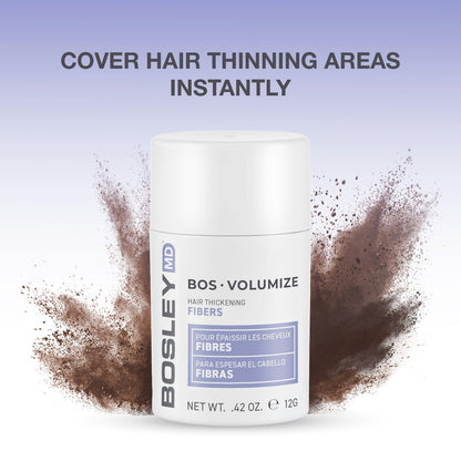 BosVolumize hair thickening fibers application mechanism close up view