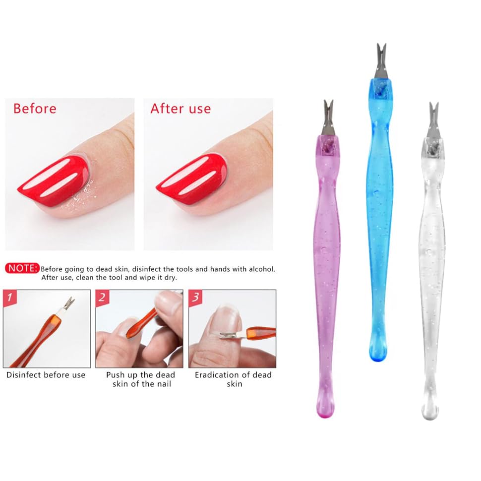 Luxxii dual-ended stainless steel cuticle pusher and trimmer