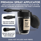 Hair Illusion fiber pump showing rubber squeeze bulb mechanism