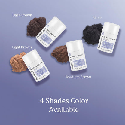 BosleyMD hair thickening fibers ingredient details and net weight info side profile