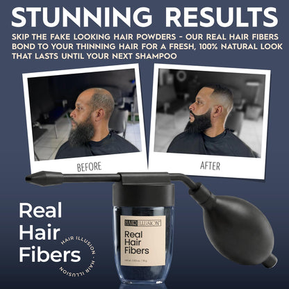 Close up view of the precise hairline applicator tip by Hair Illusion