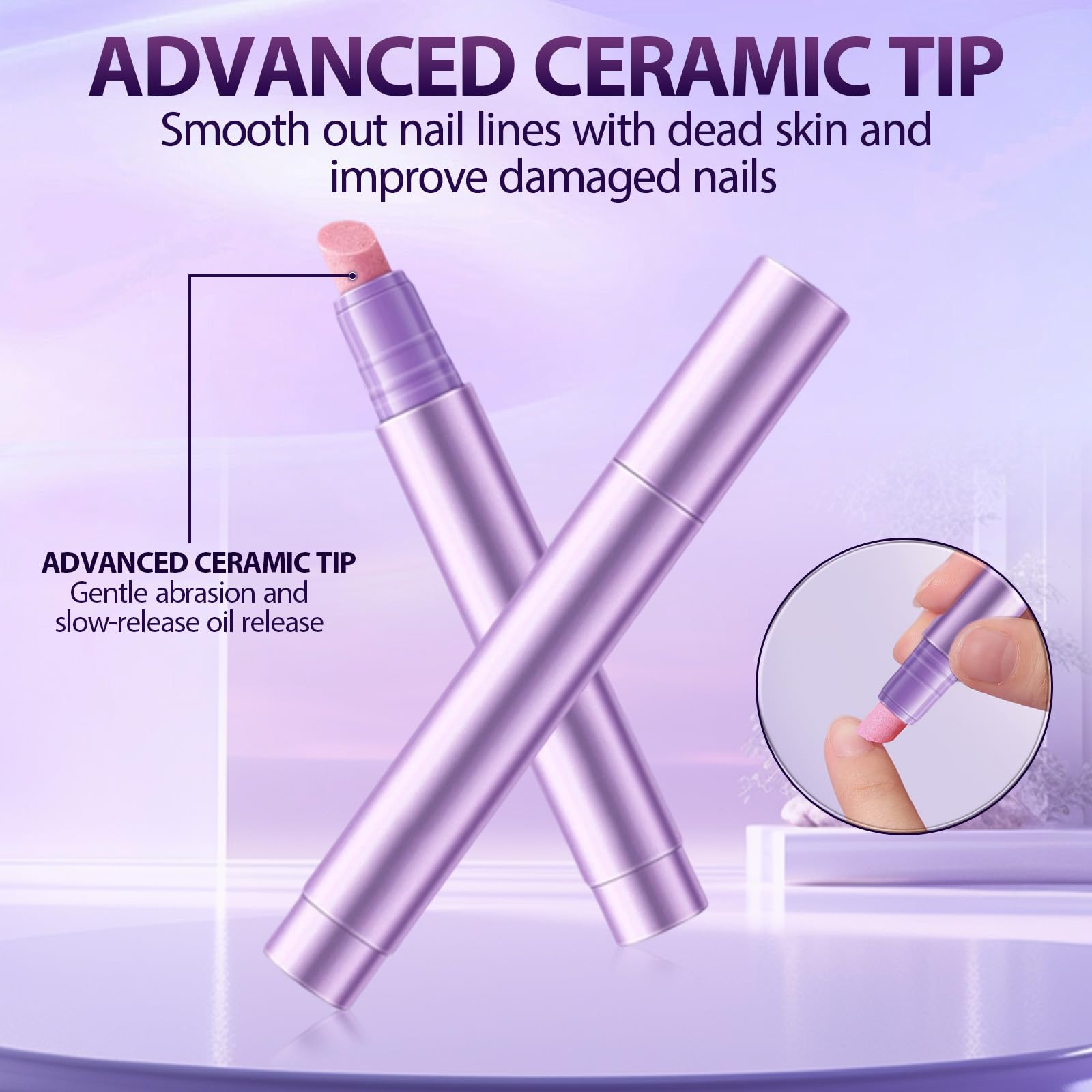 Demonstration of the Plman rotating mechanism dispensing natural essential oil onto the nail bed.