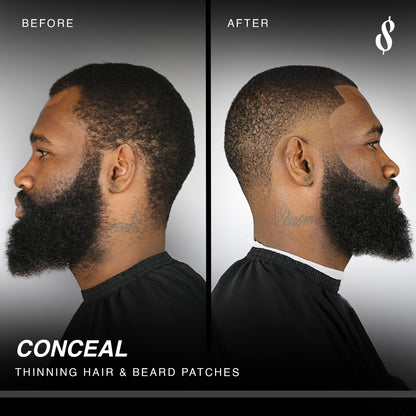 Precision application card being used to create straight crisp hairline edges