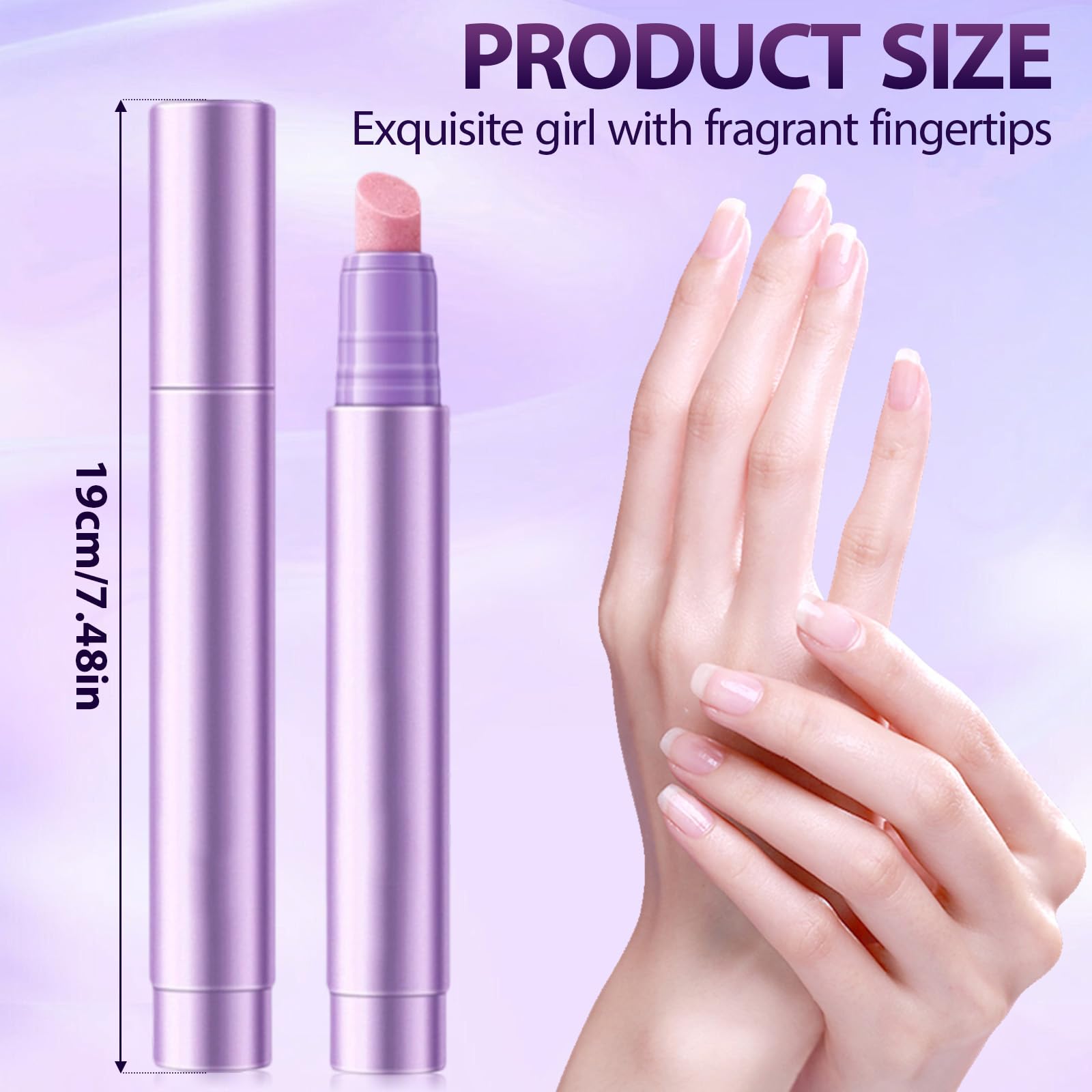 Detailed shot of the nourishing oil ingredients hydrating the cuticles for healthier nail growth.