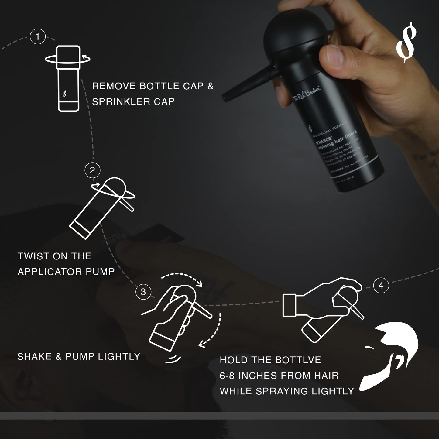 The Rich Barber Co premium packaging containing the professional hair and beard enhancement products