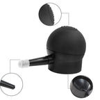 Side angle view of the Sazoley hair thickening spray pump tool with universal base