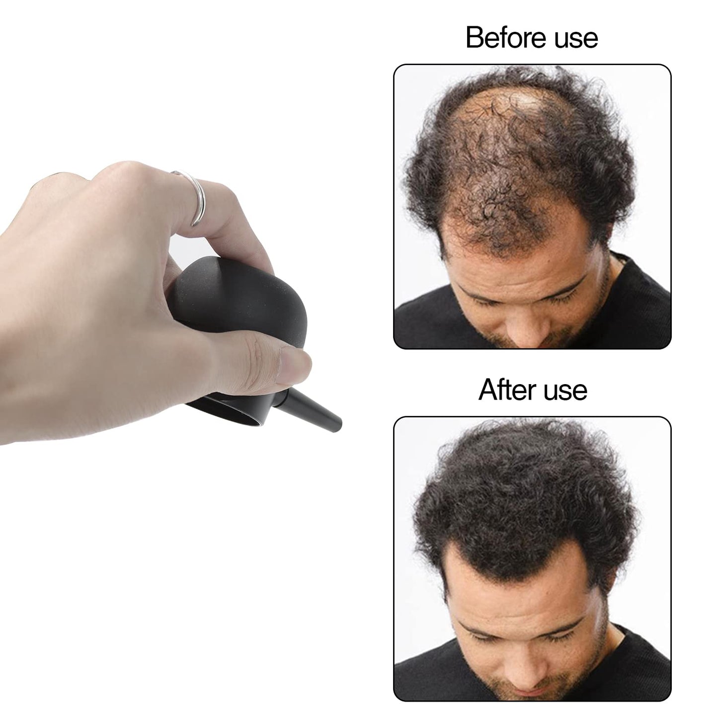 Sazoley professional hair building fibers spray pump tool ready for hairline application