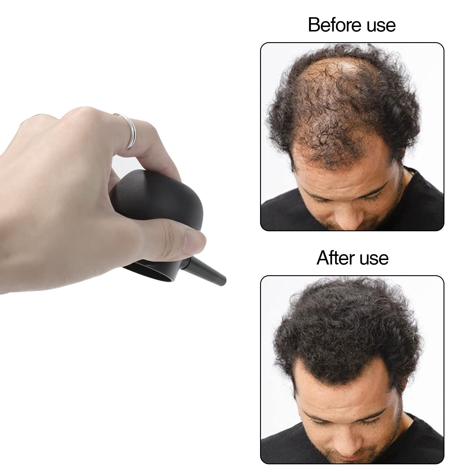 Sazoley professional hair building fibers spray pump tool ready for hairline application