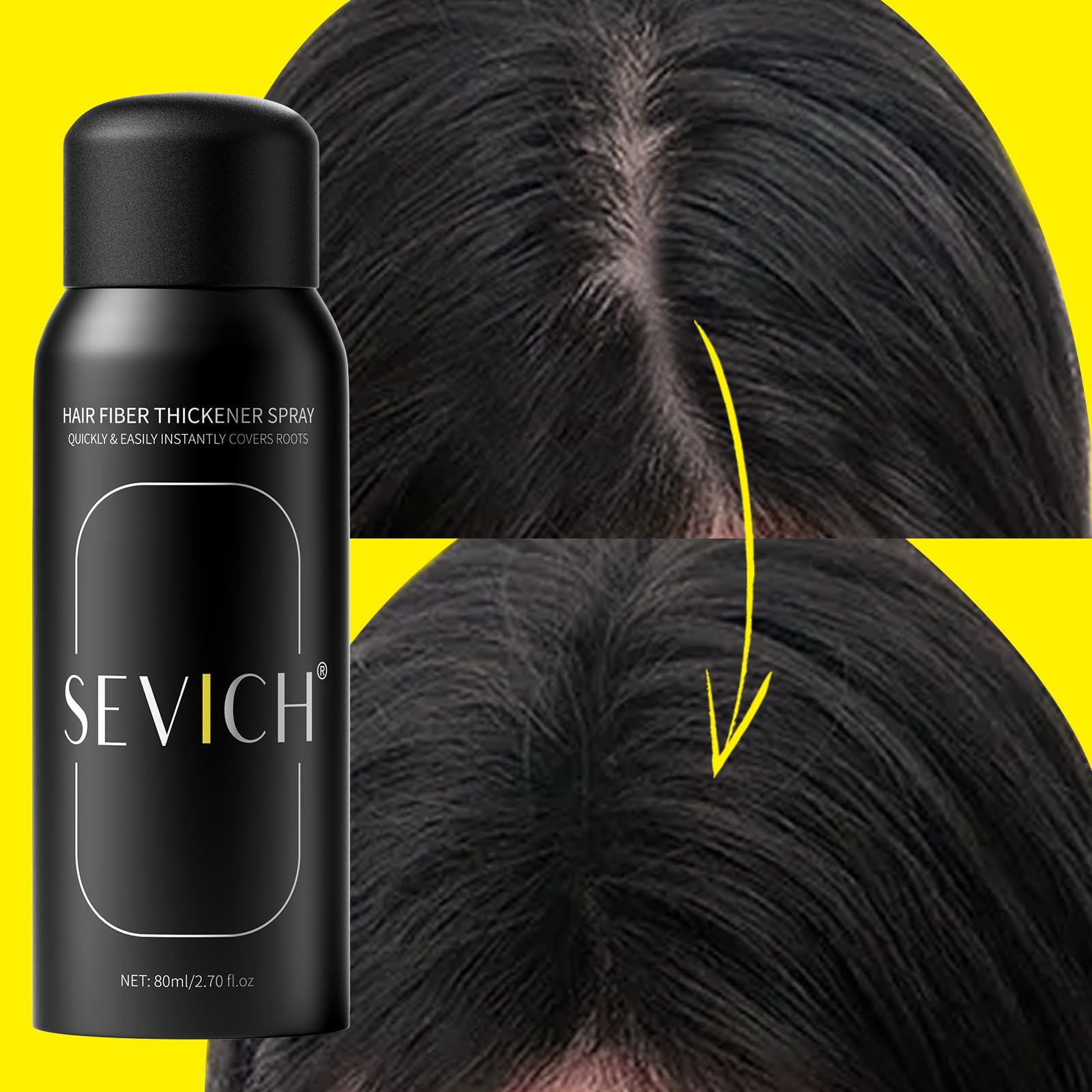 Authentic imported Sevich hair concealer spray packaging details