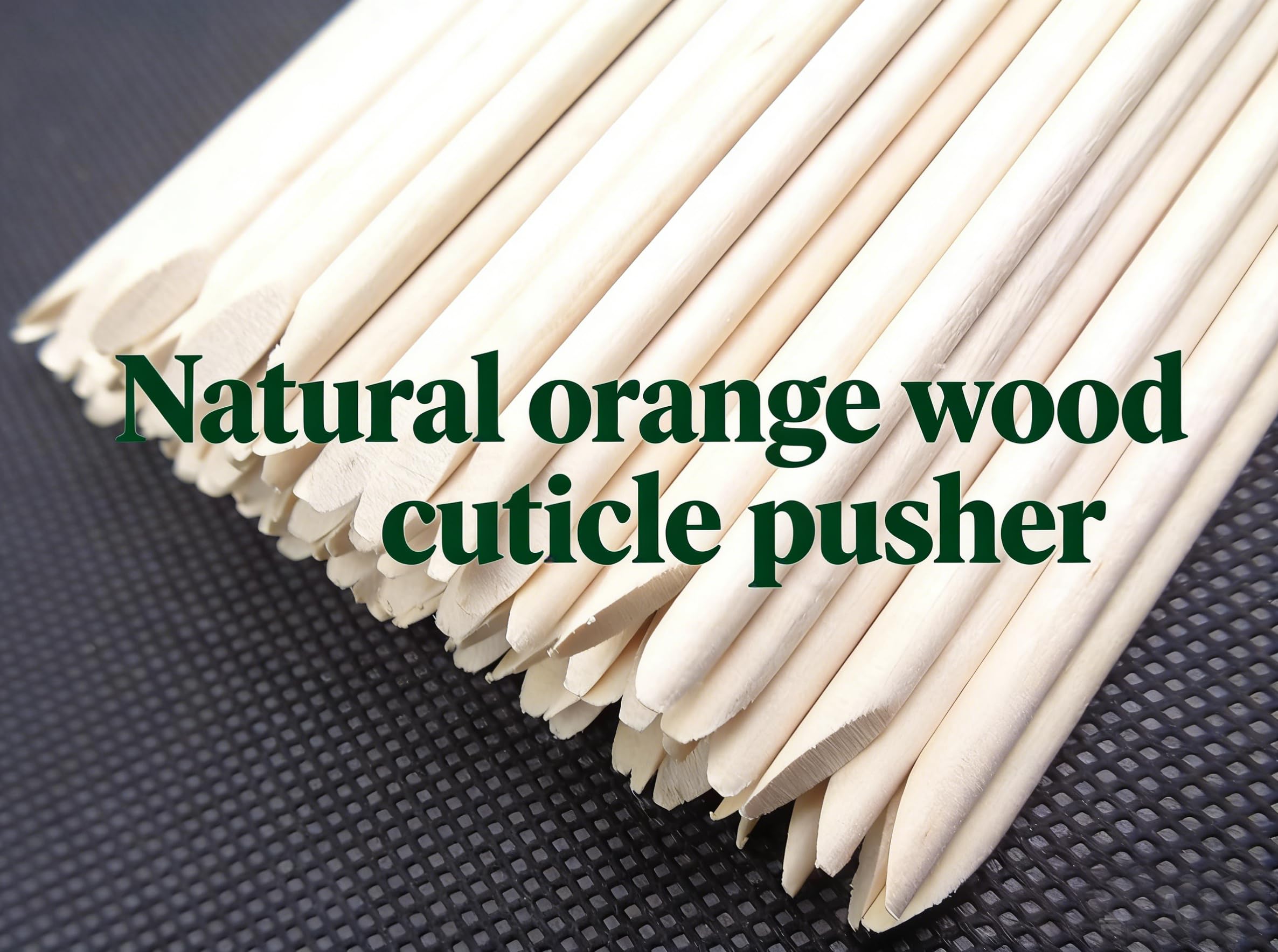 Yofan natural wood manicure sticks in packaging