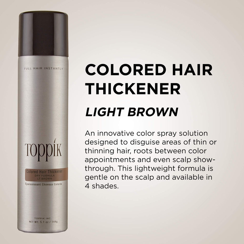 Toppik hair thickener spray aerosol can 5.1 ounce packaging