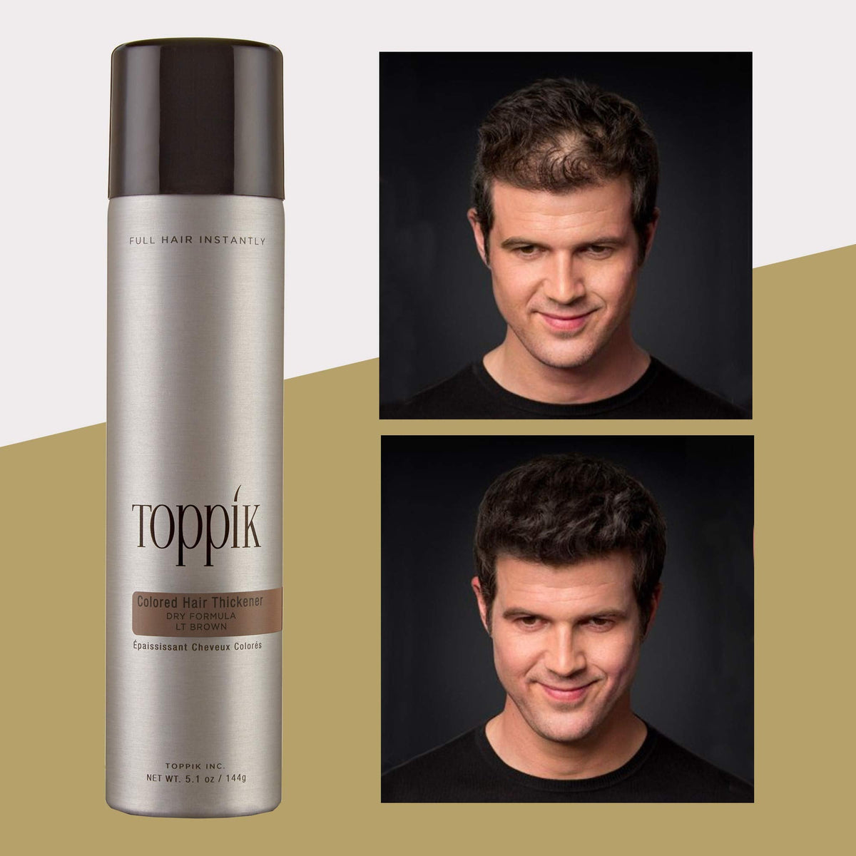 Close up of Toppik light brown hair thickening spray nozzle